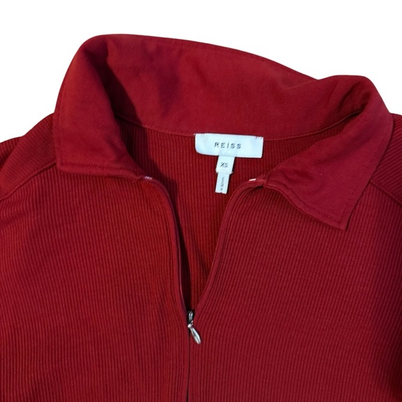 Reiss Milina Rib Half Zip Top Size XS - Picture 3 of 4